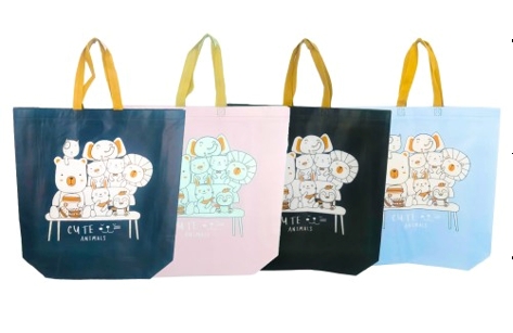  กระเป๋าลาย Cute Animal คละสี41x43x12CM (B110)