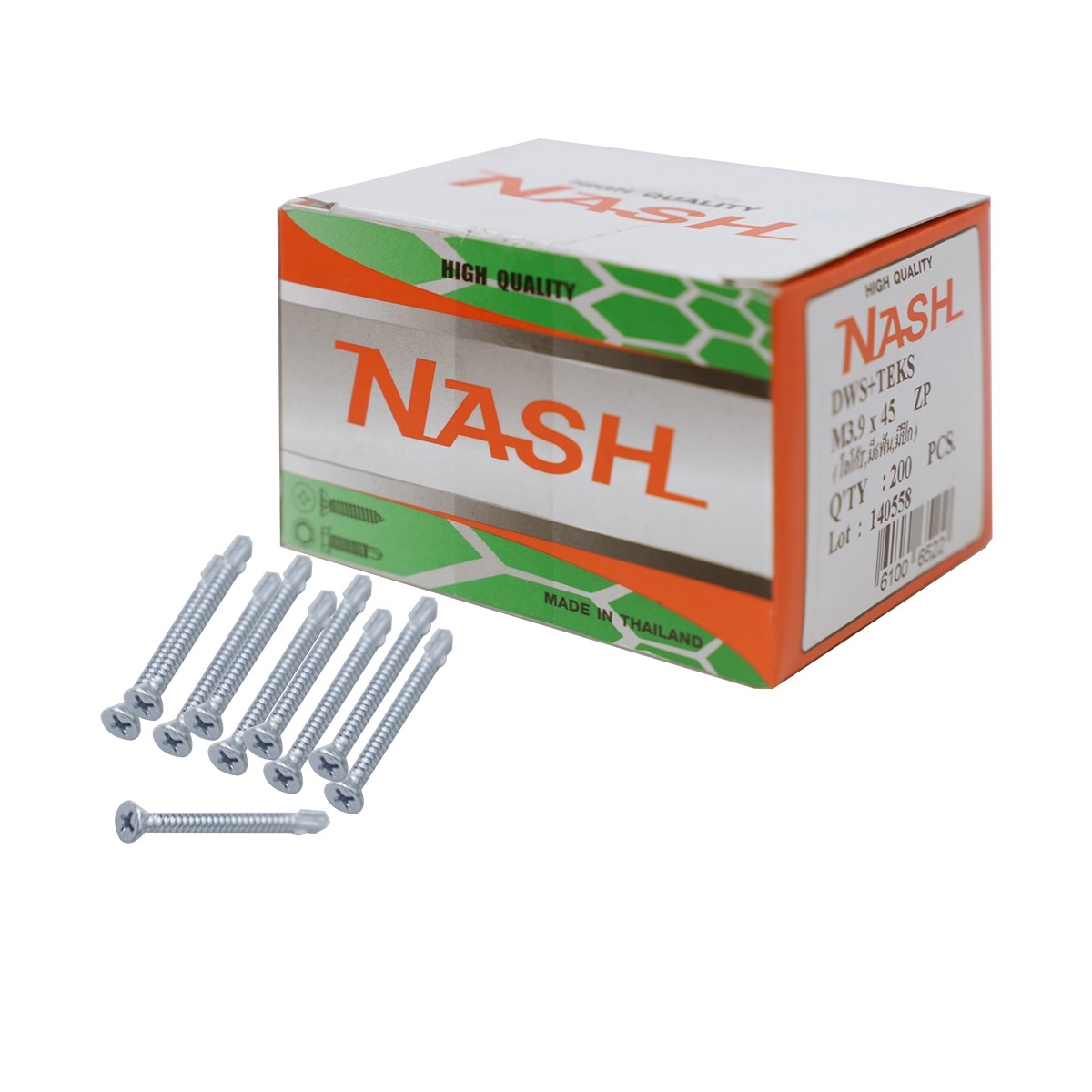 สกรูไม้ฝาแปเหล็ก #7x32 มีปีก (250ตัว/กล่อง)