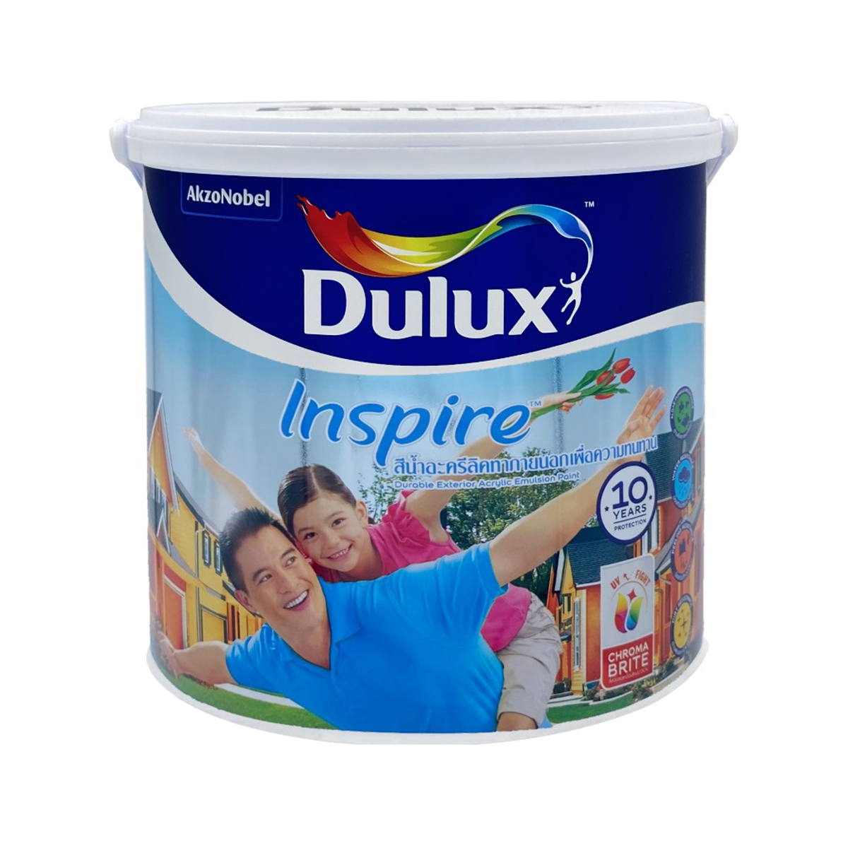 สีน้ำภายนอก ชนิดกึ่งเงา ทา 2 รอบ