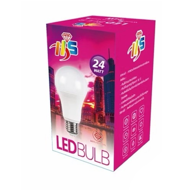 หลอดLED BULB แสงขาวHS24W