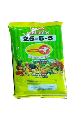 ปุ๋ยเกล็ด25-5-5นกปากห่าง100G*40