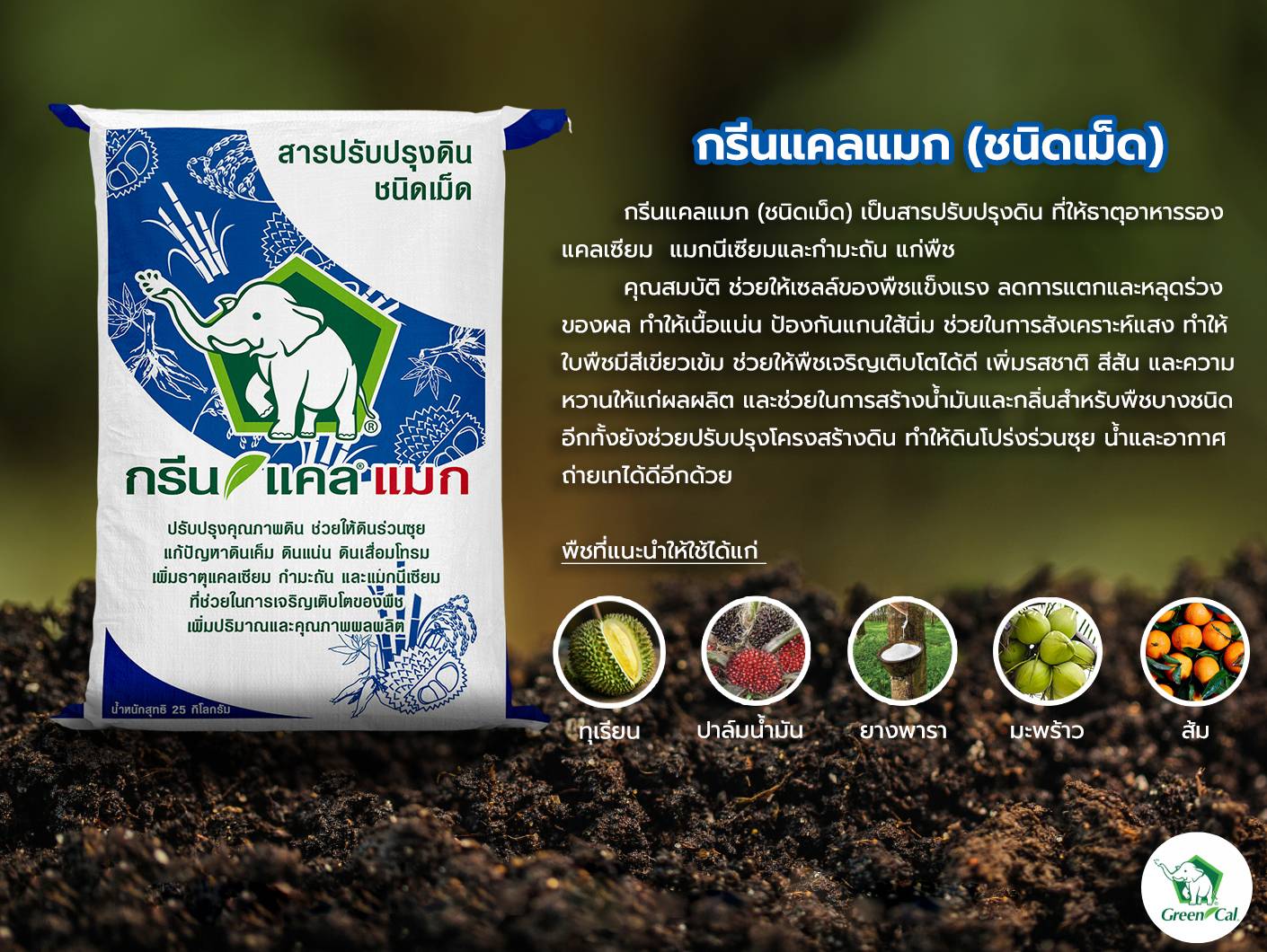 25/KGกรีนแคลเม็ด 