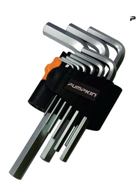 หกเหลี่ยม 9ตัวชุด S2 ตัวสั้นPUMPKIN PTT-HK9S(28532)