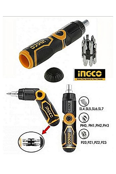 ชุดไขควงเปลี่ยนหัวINGCO13ชิ้น#AKISD1208*12