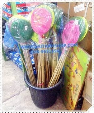 กระชอนผ้าสีด้ามยาว1.3M*12