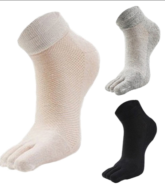 ถุงเท้านิ้วเท้าคละสี*12