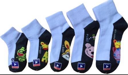 ถุงเท้าขาว+น้ำตาลนักเรียนคละรุ่น*12