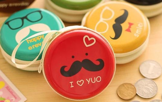 กระเป๋าใส่เหรียญคละลายกลม*12