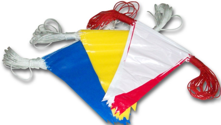 ธงราวสามเหลี่ยม7สี*12