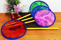 กระชอนผ้าสีPVC 3.5"*12