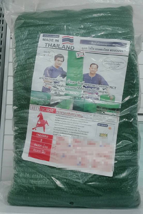 แสลน60%เขียว 2X5Yไม่เย็บขอบ*10