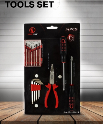 ไขควงและคีมปากแหลมSET14