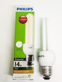 หลอดตะเกียบ2U WW PHILIPS 14W