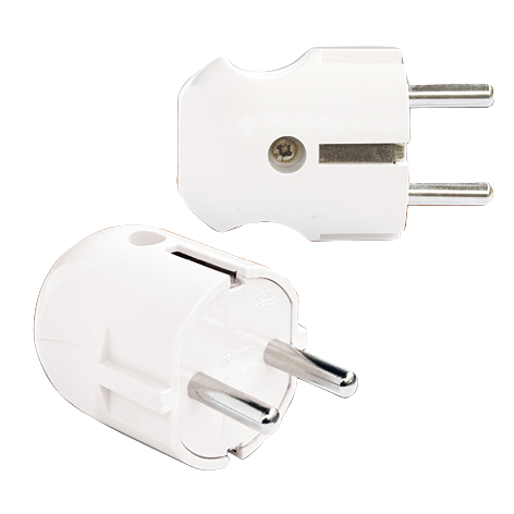 ปลั๊กเยอรมันตัวผู้2ขากลม