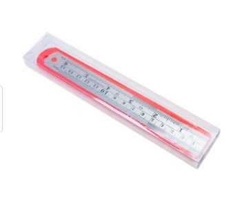 ไม้บรรทัดฟุตเหล็ก 6"