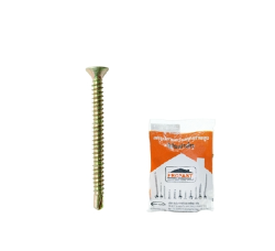 (50ตัว)สกรูชุบรุ้งปลายสว่านPF8X3.5"