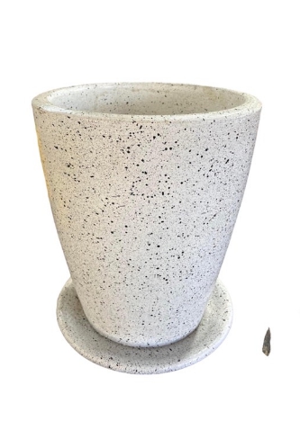 กถ.ดินเผาทรงสูง+จานรอง9X10"