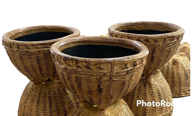 กถ.ดินเผากระบุง9.5X6"