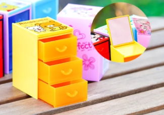 กระจกลิ้นชักคละสี