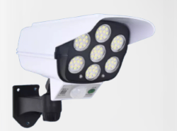 โคมไฟผนังโซล่าฯ 77LEDทรงกล้องวงจร (3โหมด)