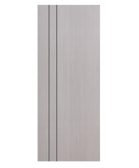 ประตูUPVC Extrusion ลายไม้เส้นดำECO-DOOR80X200CM(PE2)