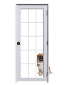 ประตูUPVC กระจกนิรภัยขาว ECO-DOOR80X200CM(15 Light) 