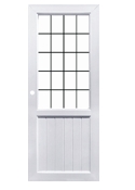 ประตูUPVC กระจกนิรภัยขาว ECO-DOOR80X200CM(S1)