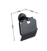 ที่ใส่กระดาษชำระ มีฝาปิด MATT BLACK RASLANDRA TUE-BLK*2