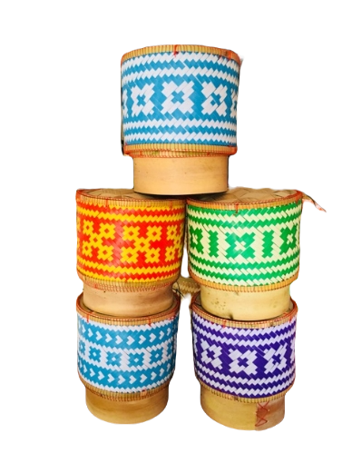 กระติบลายสานพลาสติกใหญ่