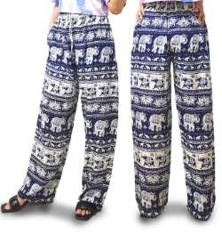 กางเกงช้างขายาวผ้าลื่นรุ่นบาง