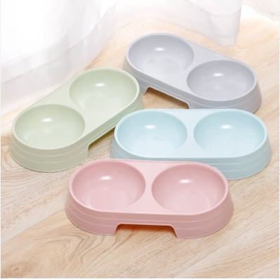 ชามใส่อาหารสัตว์2ช่อง