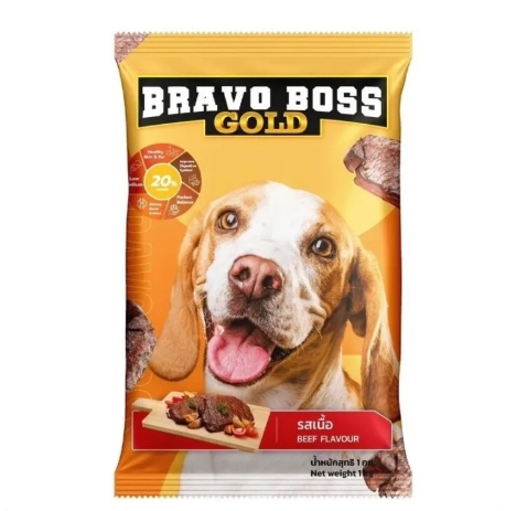 อาหารสุนัขBRAVO BOSS1KGรสเนื้อ*20