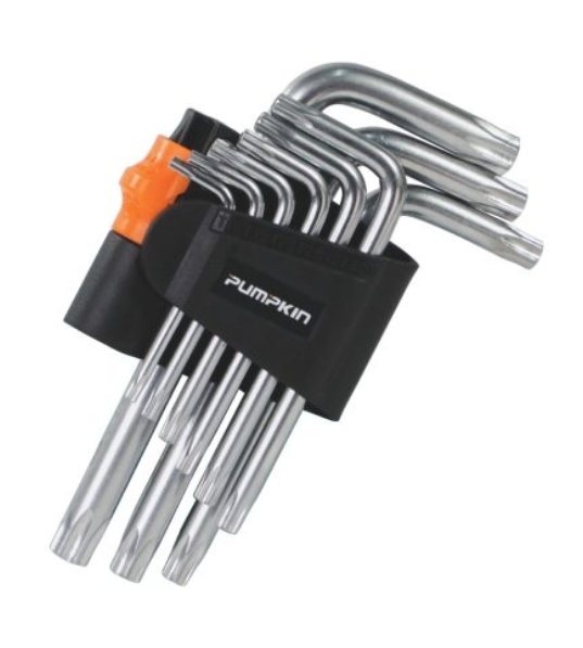 กุญแจท็อกซ์ 9ตัวชุด S2 สั้นPUMPKIN PTT-TQK9S(28534)