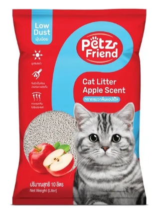 ทรายแมวเพ็ทส์เฟรนด์10L กลิ่นแอปเปิ้ล
