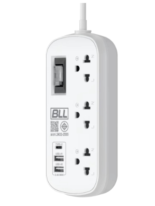 ปลั๊กราง3ช่อง1สวิตซ์USB1TYPE-CBLL3M