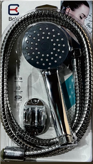 ชุดหัวฝักบัว+สายSSดำBOYI