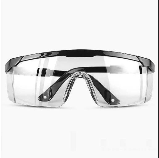 แว่นตานิรภัยเลนส์ใสขาดำ
