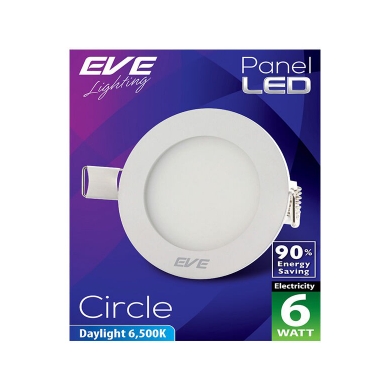 โคมพาเนลไลท์LEDหน้ากลมDL EVE 6W
