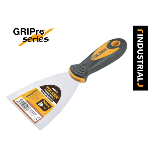 เกียงโป๊วสีSTLTOLSEN80MMด้ามหุ้มยาง 40015*12