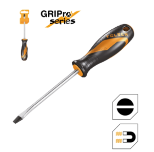 ไขควงTOLSEN5.5x100MMด้ามยางปลายแม่เหล็ก(-) 20003*12