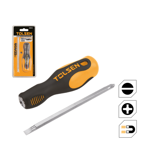 ไขควงสลับTOLSENด้ามหุ้มยาง 20042*20