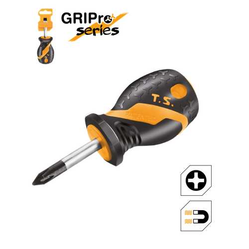 ไขควงหัวโตTOLSEN2x38MMปลายแม่เหล็ก+PH 20134*12