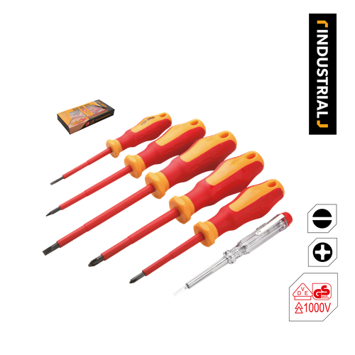 ไขควงหุ้มฉนวนTOLSEN1000v#VDE SET6 38013*10