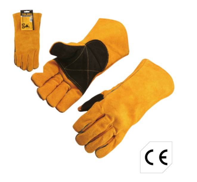 ถุงมือหนังช่างเชื่อมTOLSEN 14"45026*12