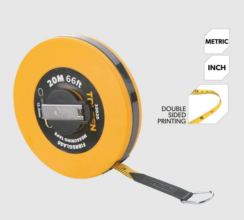 เทปวัดที่ใยแก้วTOLSEN20M66FT #35020 