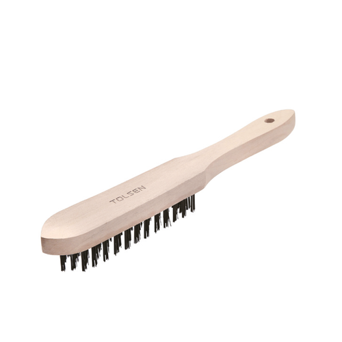 แปรงลวดTOLSEN3แถว ด้ามไม้ 32061*12