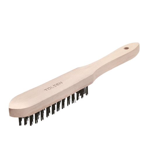 แปรงลวดTOLSEN5แถว ด้ามไม้ 32063*12