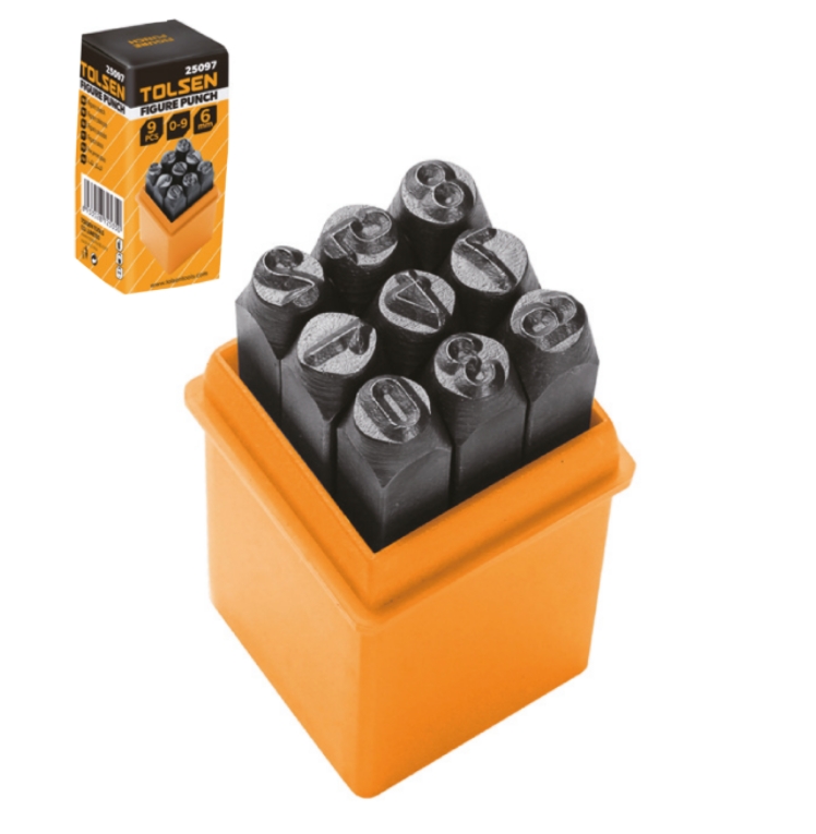 เหล็กตอกตัวเลขTOLSEN6MMSET9 25097*6