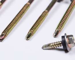 (กล่องX200)W#10X3/4"ชุบรุ้งปลายแหลม