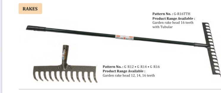 คราดเหล็ก16ซี่จระเข้1.5M*12